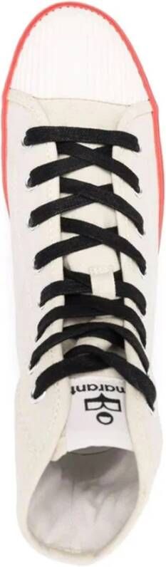 Isabel marant Canvas Logo Sneakers Veterschoenen Beige Dames