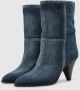 Isabel marant Cowboy Stijl Blauwe Textiel Enkellaarsjes Blue Dames - Thumbnail 7