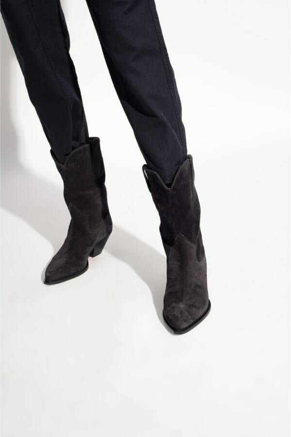 Isabel marant Dahope suède cowboy laarzen Black Dames