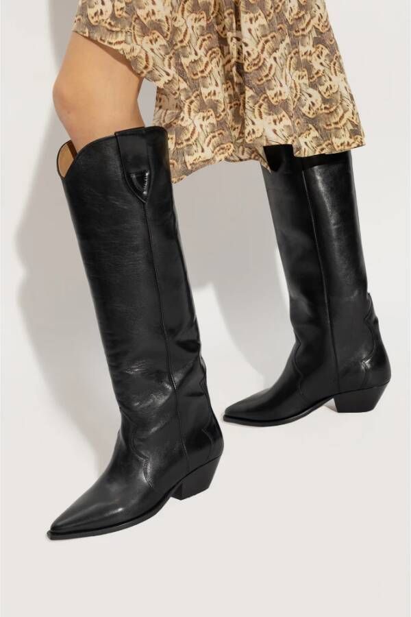 Isabel marant Denvee laarzen met hak van leer Black Dames