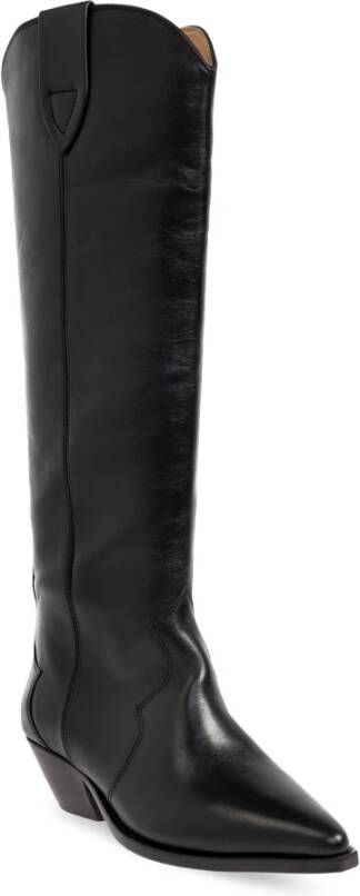 Isabel marant Denvee laarzen met hak van leer Black Dames