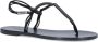 Isabel Marant Zwarte leren teenslipper - Thumbnail 4