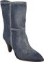 Isabel marant Cowboy Stijl Blauwe Textiel Enkellaarsjes Blue Dames - Thumbnail 9