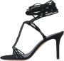 Isabel Marant Zwarte Leren Stiletto Hakken Sandalen - Thumbnail 3