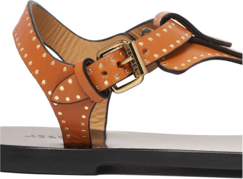 Isabel Marant Platte Sandalen met Zijgesp Sluiting