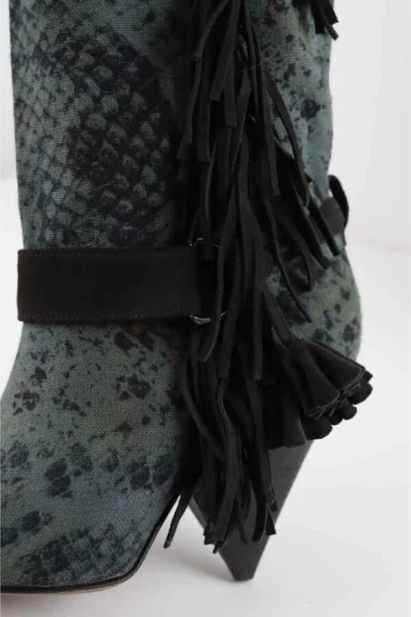 Isabel Marant Pre-owned Leather boots Green Dames