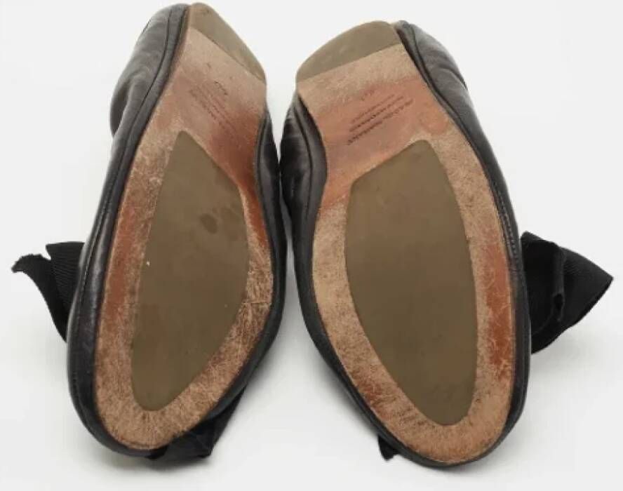 Isabel Marant Pre-owned Leather flats Black Dames