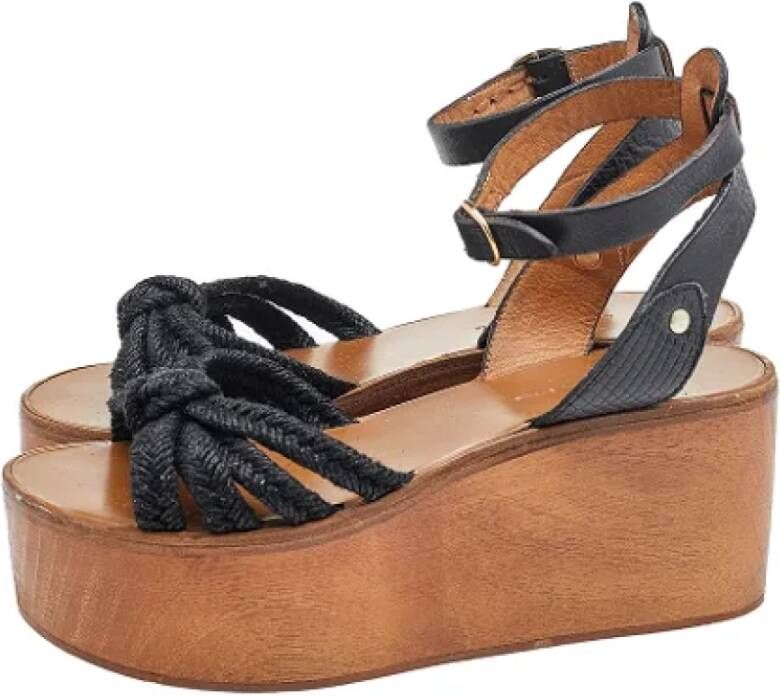 Isabel Marant Pre-owned Leather sandals Black Dames