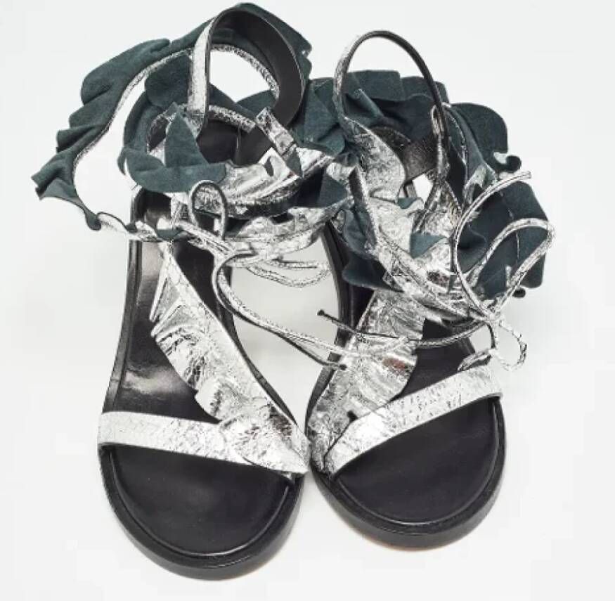 Isabel Marant Pre-owned Leather sandals Gray Dames