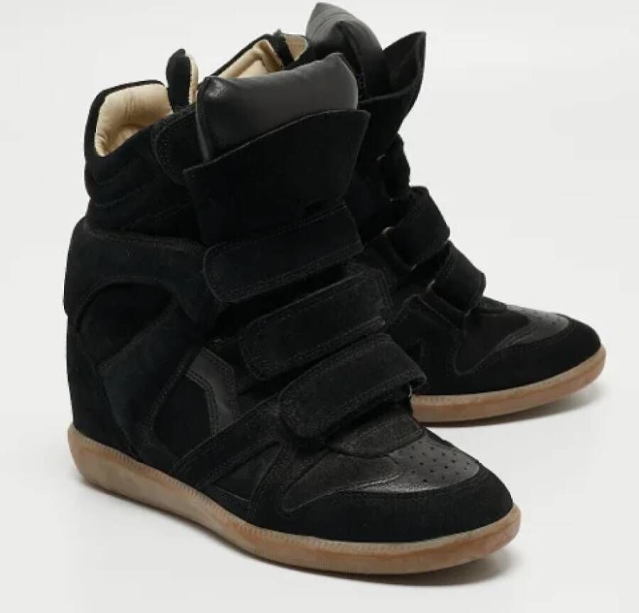 Isabel Marant Pre-owned Leather sneakers Black Dames
