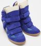 Isabel Marant Pre-owned Leather sneakers Blue Dames - Thumbnail 4