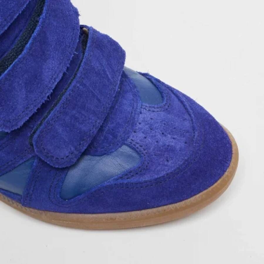 Isabel Marant Pre-owned Leather sneakers Blue Dames