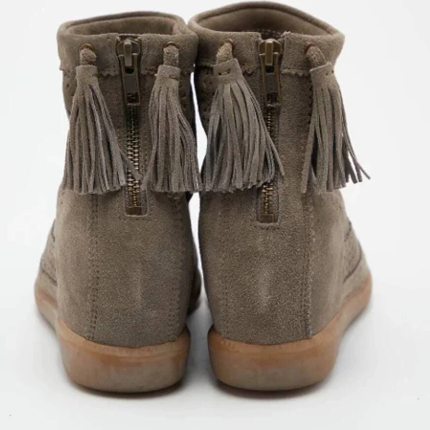 Isabel Marant Pre-owned Suede boots Gray Dames