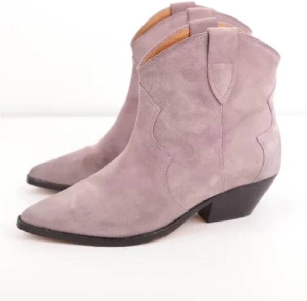 Isabel Marant Pre-owned Suede boots Purple Dames