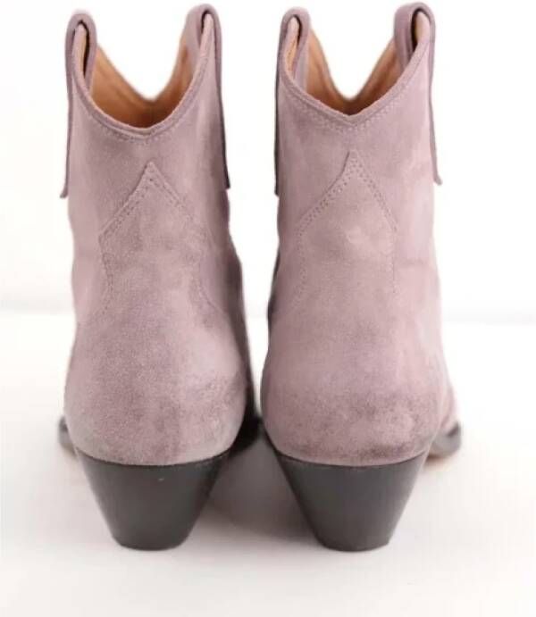 Isabel Marant Pre-owned Suede boots Purple Dames