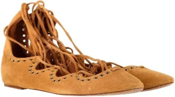 Isabel Marant Pre-owned Suede flats Brown Dames