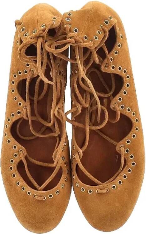 Isabel Marant Pre-owned Suede flats Brown Dames