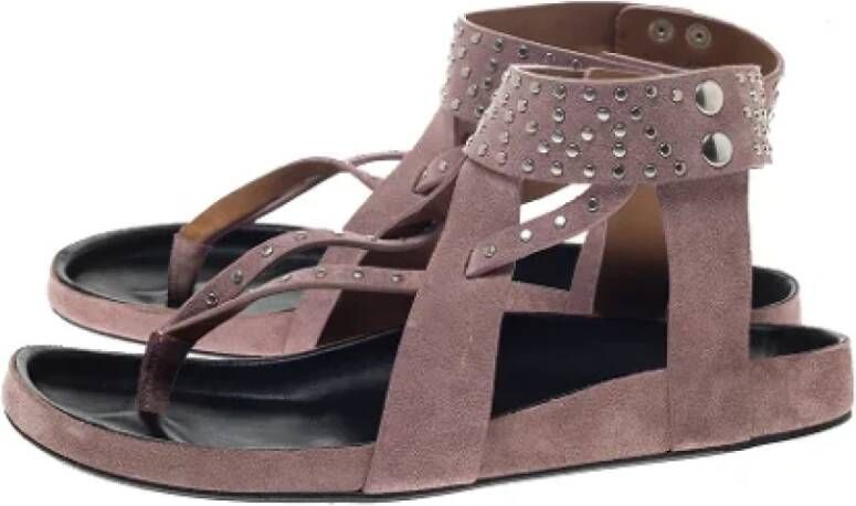 Isabel Marant Pre-owned Suede sandals Pink Dames