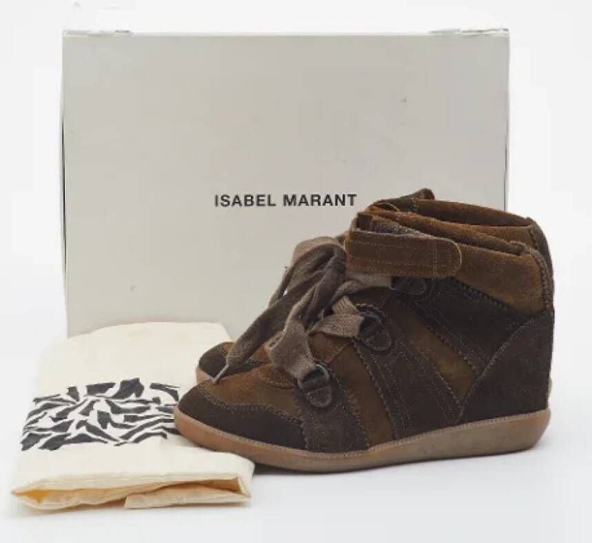 Isabel Marant Pre-owned Suede sneakers Green Dames
