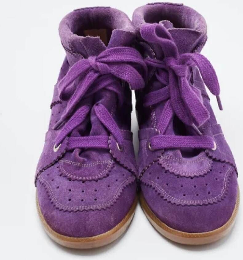 Isabel Marant Pre-owned Suede sneakers Purple Dames