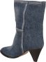 Isabel marant Cowboy Stijl Blauwe Textiel Enkellaarsjes Blue Dames - Thumbnail 3