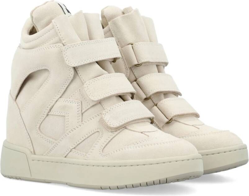 Isabel marant Krijt Sneakers Hoge Top Verborgen Wig Beige Dames