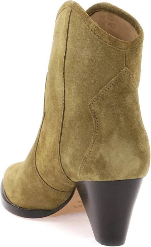Isabel marant Suede Enkellaarzen in Texaanse Stijl Beige Dames