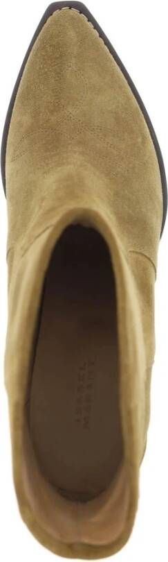 Isabel marant Suede Enkellaarzen in Texaanse Stijl Beige Dames