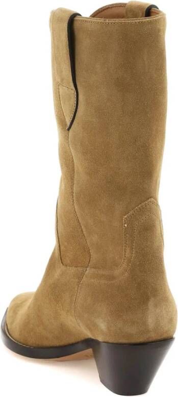 Isabel marant Suede laarzen in Texaanse stijl Beige Dames