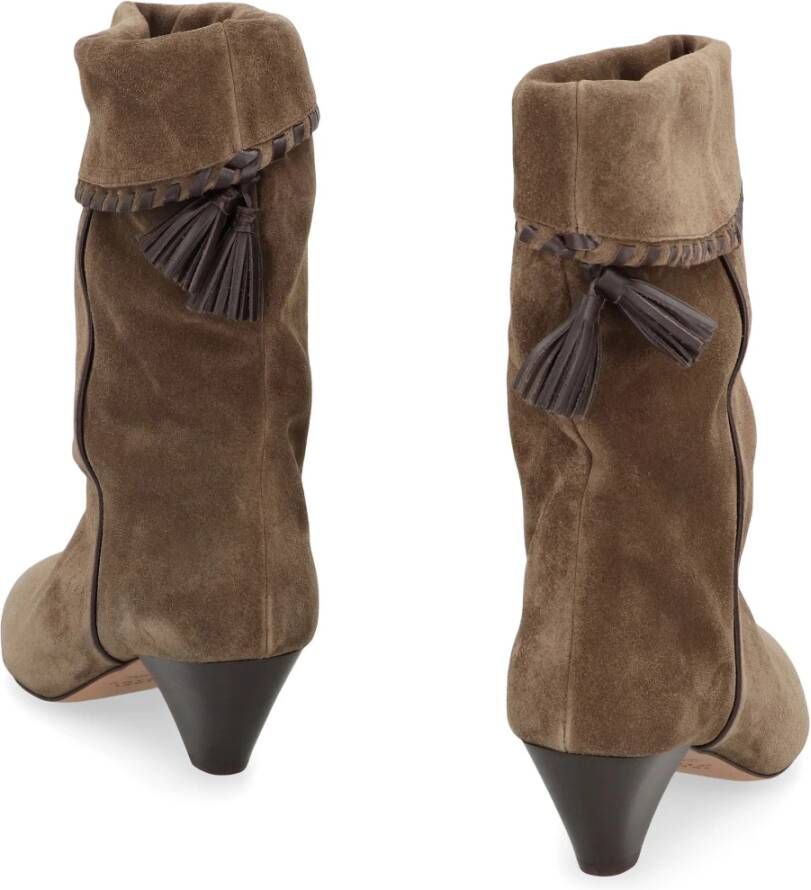 Isabel Marant Suede Puntige Neus Enkellaarzen