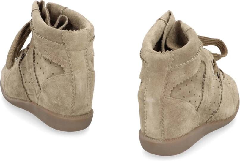 Isabel Marant Suede wedge sneakers met ronde neus