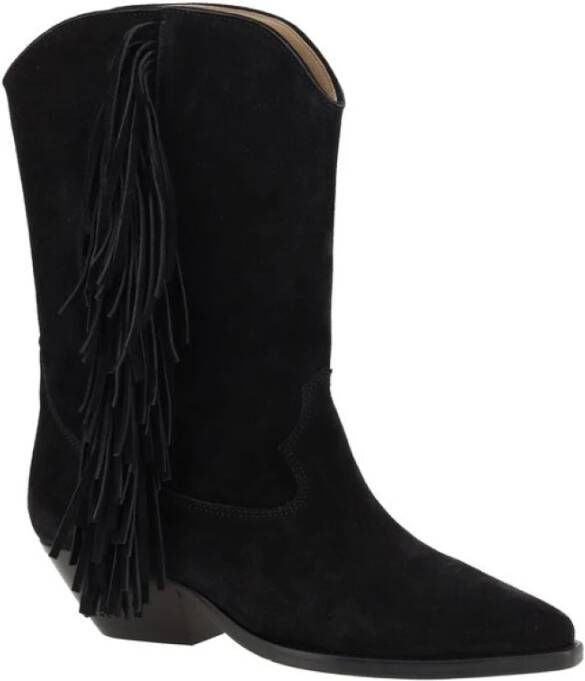 Isabel marant Texaanse Stijl Leren Enkellaarzen Black Dames