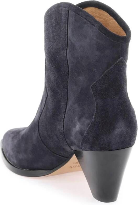 Isabel marant Texaanse Stijl Suède Enkellaarzen Blue Dames