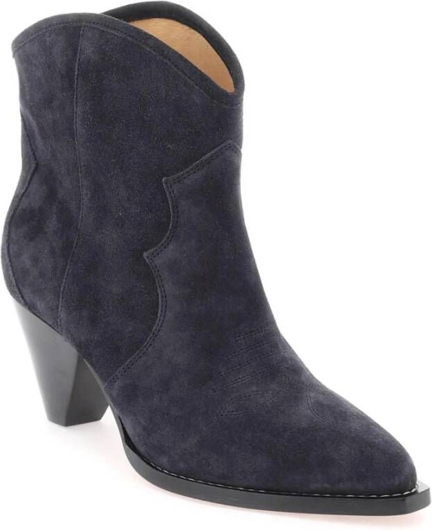 Isabel marant Texaanse Stijl Suède Enkellaarzen Blue Dames