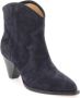 Isabel marant Texaanse Stijl Suède Enkellaarzen Blue Dames - Thumbnail 12