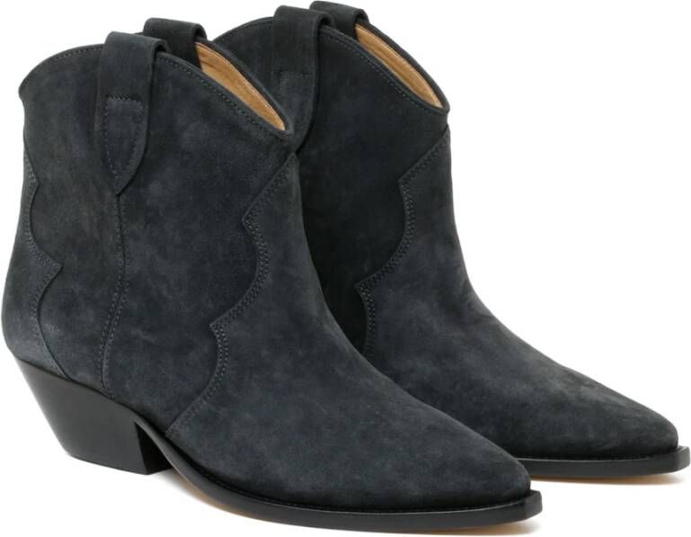 Isabel marant Zwarte enkellaarsjes met Cubaanse hak Black Dames