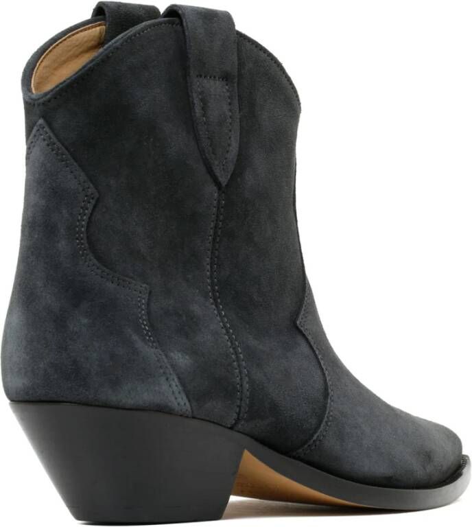 Isabel marant Zwarte enkellaarsjes met Cubaanse hak Black Dames
