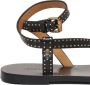 Isabel Marant Zwarte Jopee Leren Sandalen met Gouden Studs - Thumbnail 2