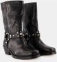 Isabel marant Boots Mid-Calf Leather Boots With Decorative Strap And B in zwart - Thumbnail 6