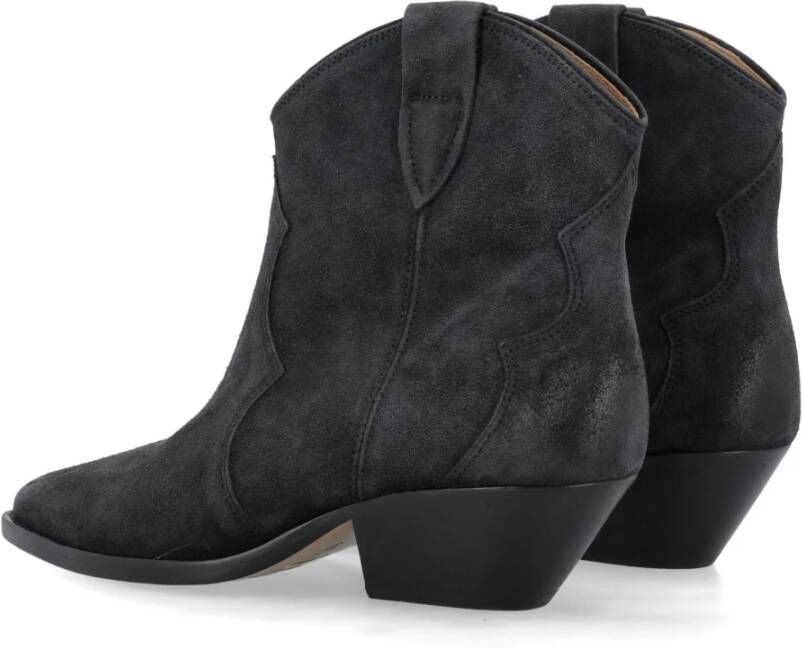 Isabel Marant Zwarte Suède Cowboy Laarzen