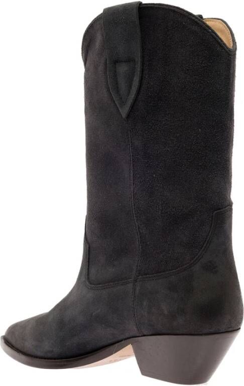 Isabel Marant Zwarte Westernstijl Suède Laarzen