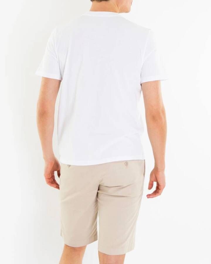Jacob Cohën Ribboord Ronde Hals T-shirt Wit