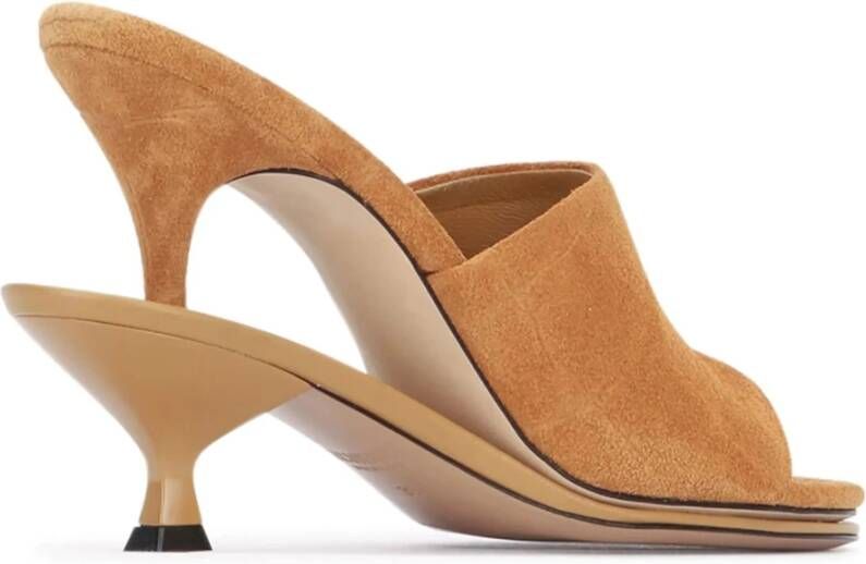 Jacquemus Bruine Krokodil-geëmbosseerde Leren Sandalen
