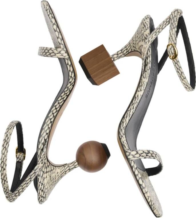 Jacquemus Bruine Leren Sandalen