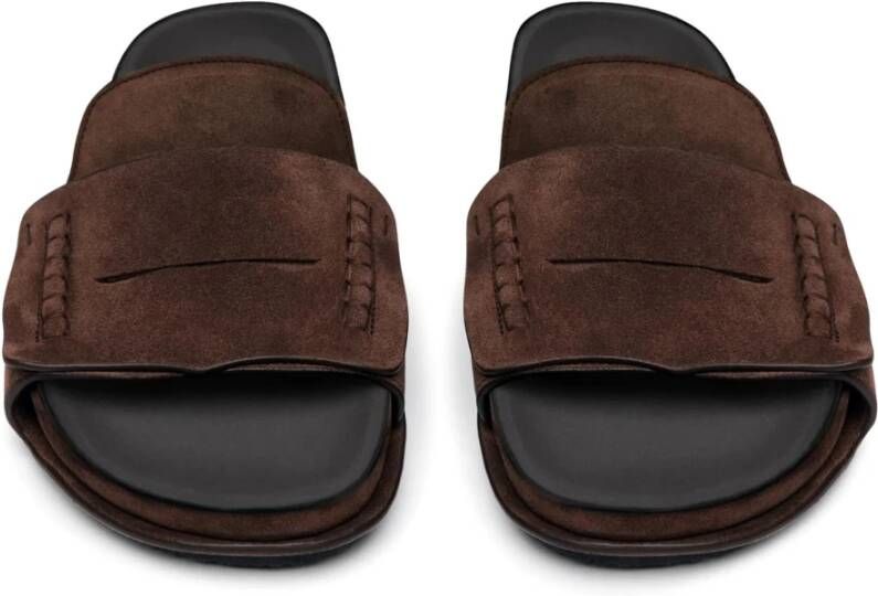 Jacquemus Bruine leren sandalen