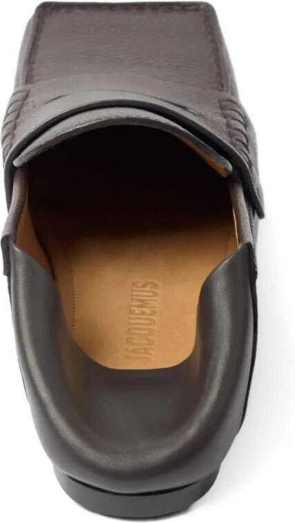 Jacquemus Bruine Platte Leren Schoenen