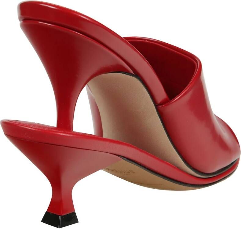 Jacquemus Dubbele Band Muiltjes Red Dames