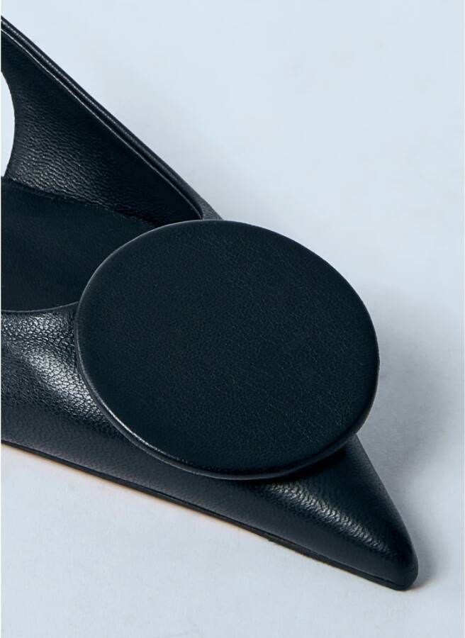 Jacquemus Duelo Leren Slingback Pumps Black Dames