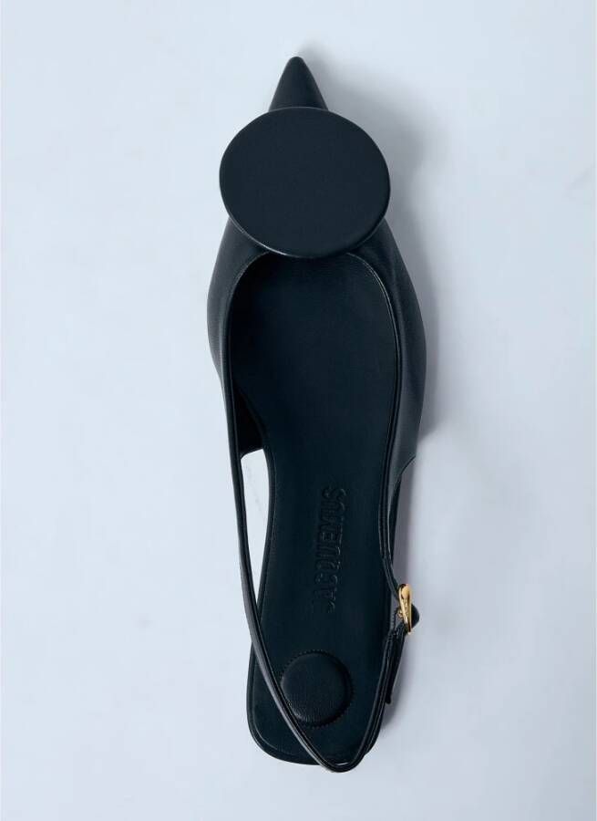Jacquemus Duelo Leren Slingback Pumps Black Dames