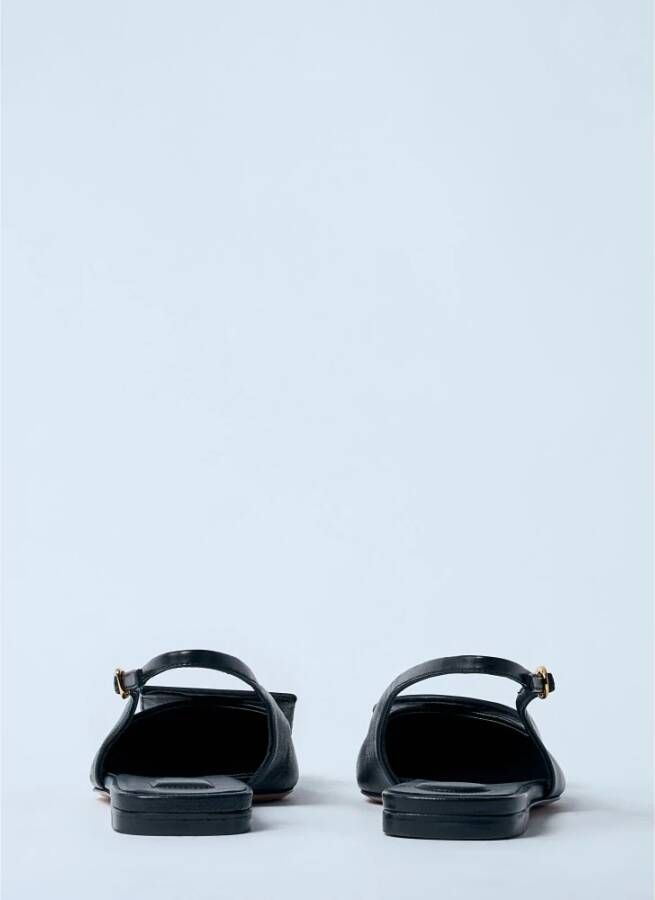 Jacquemus Duelo Leren Slingback Pumps Black Dames